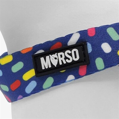MORSO MINI HONDENTUIG VERSTELBAAR GERECYCLED COLOR INVADERS PAARS 29-38X 2,5 CM