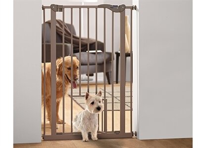 SAVIC DOG BARRIER AFSLUITHEK MET KLEINE DEUR GRIJS 107 CM