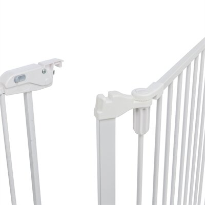 TRIXIE HONDENHEK AFSLUITHEK METAAL 5-DELIG MET DEUR WIT62,5-300X76,5 CM