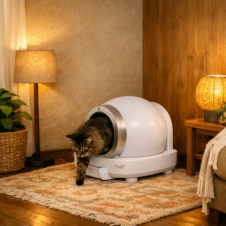 MARTIN AUTOMATISCHE KATTENBAK WIT 50X57X53 CM