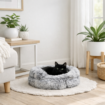 CROCI SOFA KATTENMAND BICOLOR ZWART 45x45x9 CM