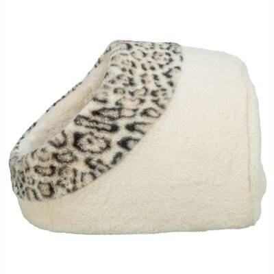 TRIXIE KATTENMAND IGLO LEO  SOFT PLUCHE CREME / PANTERPRINT 35X41X26 CM