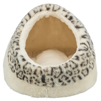 TRIXIE KATTENMAND IGLO LEO  SOFT PLUCHE CREME / PANTERPRINT 35X41X26 CM
