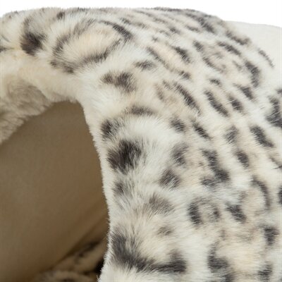 TRIXIE KATTENMAND IGLO LEO  SOFT PLUCHE CREME / PANTERPRINT 35X41X26 CM