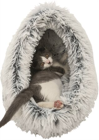 TRIXIE KATTENMAND IGLO HARVEY GRIJS / WIT-ZWART 14X35X26 CM