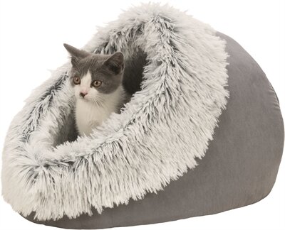 TRIXIE KATTENMAND IGLO HARVEY GRIJS / WIT-ZWART 14X35X26 CM