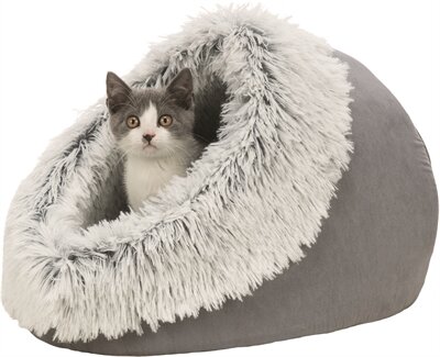 TRIXIE KATTENMAND IGLO HARVEY GRIJS / WIT-ZWART 14X35X26 CM