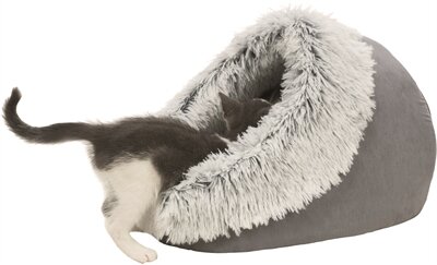 TRIXIE KATTENMAND IGLO HARVEY GRIJS / WIT-ZWART 14X35X26 CM