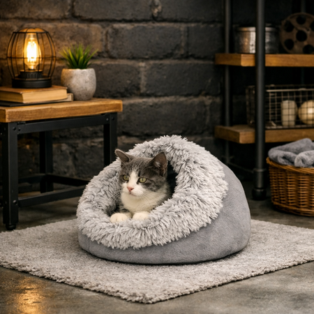 TRIXIE KATTENMAND IGLO HARVEY GRIJS / WIT-ZWART 14X35X26 CM