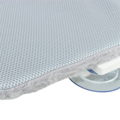 TRIXIE HANGMAT VOOR AAN RAAM OPVOUWBAAR PLUCHE / MESH WIT / GRIJS 58C34 CM