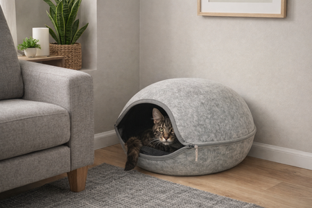 TRIXIE RELAX IGLO LUNA LICHTGRIJS 44X38X26 CM