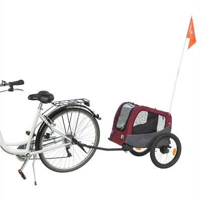 TRIXIE HONDENFIETSKAR TOT 15 KG GRIJS / ROOD 61/125X56X64 CM