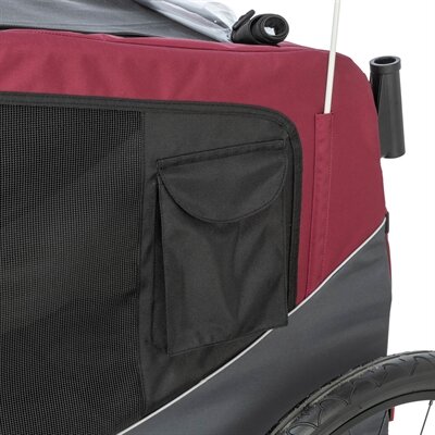 TRIXIE HONDENFIETSKAR TOT 15 KG GRIJS / ROOD 61/125X56X64 CM