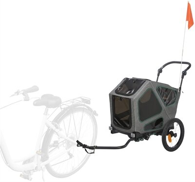 TRIXIE FIETSKAR TOT 45 KG GRIJS / SALIE 80X98X103 CM