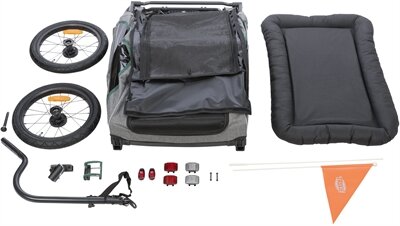 TRIXIE FIETSKAR TOT 45 KG GRIJS / SALIE 80X98X103 CM