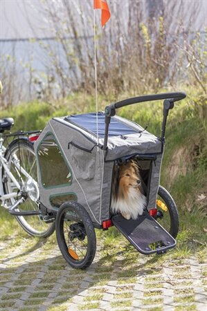 TRIXIE FIETSKAR TOT 45 KG GRIJS / SALIE 80X98X103 CM