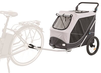 TRIXIE HONDENFIETSKAR OPVOUWBAAR TOT 30 KG GRIJS 103X74X95 CM