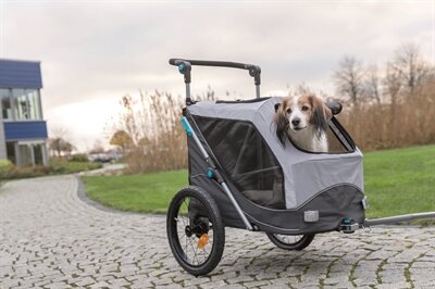 TRIXIE HONDENFIETSKAR OPVOUWBAAR TOT 30 KG GRIJS 103X74X95 CM