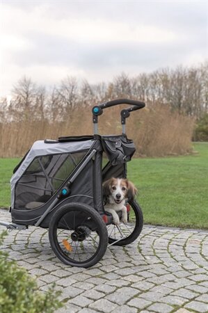 TRIXIE HONDENFIETSKAR OPVOUWBAAR TOT 30 KG GRIJS 103X74X95 CM