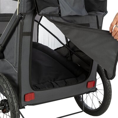 TRIXIE HONDENFIETSKAR OPVOUWBAAR TOT 30 KG GRIJS 103X74X95 CM