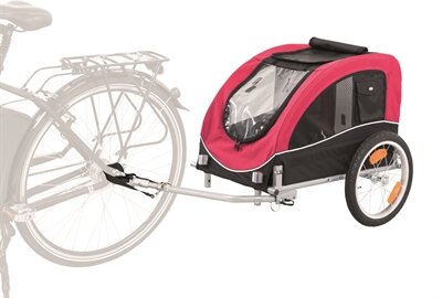TRIXIE HONDENFIETSKAR TOT 22 KG ZWART / ROOD 75X63X68 CM
