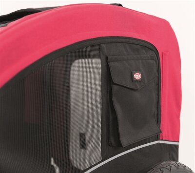 TRIXIE HONDENFIETSKAR TOT 22 KG ZWART / ROOD 75X63X68 CM