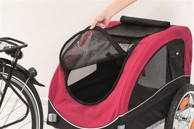 TRIXIE HONDENFIETSKAR TOT 22 KG ZWART / ROOD 75X63X68 CM