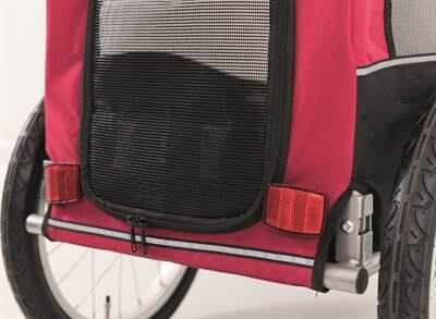 TRIXIE HONDENFIETSKAR TOT 15 KG ZWART / ROOD 60X53X60 CM