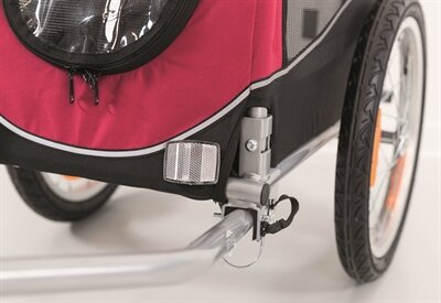 TRIXIE HONDENFIETSKAR TOT 15 KG ZWART / ROOD 60X53X60 CM