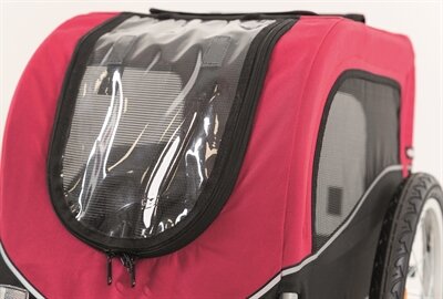 TRIXIE HONDENFIETSKAR TOT 15 KG ZWART / ROOD 60X53X60 CM