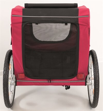 TRIXIE HONDENFIETSKAR TOT 30 KG ZWART / ROOD