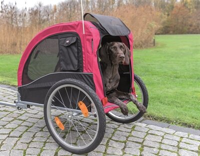 TRIXIE HONDENFIETSKAR TOT 30 KG ZWART / ROOD