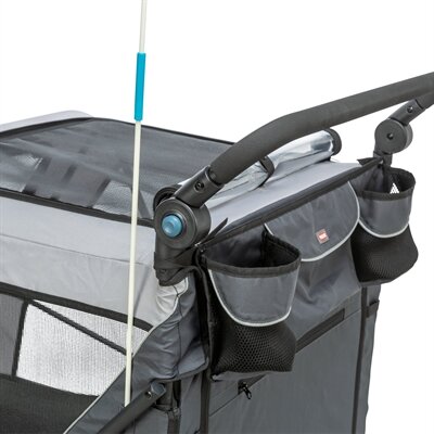 TRIXIE FIETSKAR OPVOUWBAAR SNELVOUW FUNCTIE TOT 45KG GRIJS 87,5X93/150X97 CM
