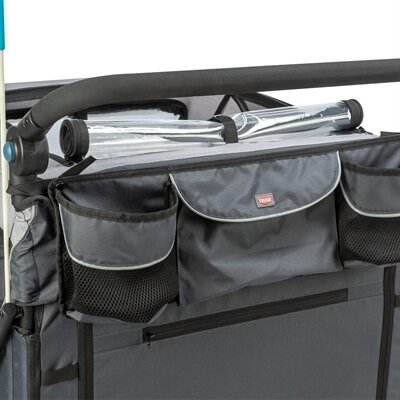 TRIXIE FIETSKAR OPVOUWBAAR SNELVOUW FUNCTIE TOT 45KG GRIJS 87,5X93/150X97 CM