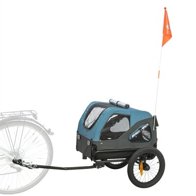 TRIXIE FIETSKAR TOT 23 KG BLAUW / GRIJS S 70X88/131/88 CM