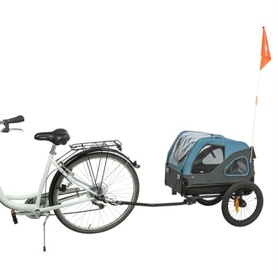 TRIXIE FIETSKAR TOT 23 KG BLAUW / GRIJS S 70X88/131/88 CM