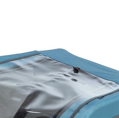 TRIXIE FIETSKAR TOT 35 KG BLAUW / GRIJS M 81x102/145x102 cm