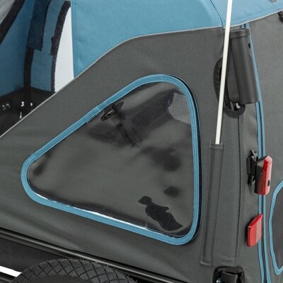 TRIXIE FIETSKAR TOT 45 KG BLAUW / GRIJS L 81x112/155x112