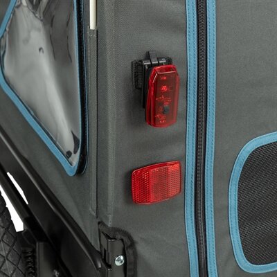 TRIXIE FIETSKAR TOT 45 KG BLAUW / GRIJS L 81x112/155x112