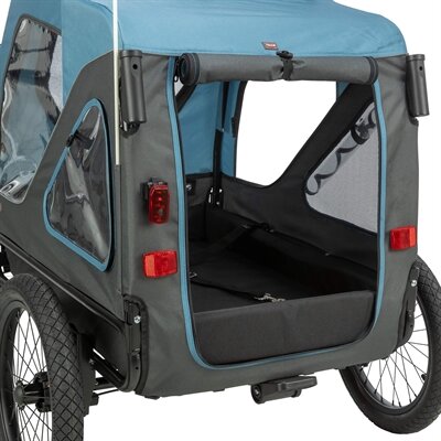 TRIXIE FIETSKAR TOT 45 KG BLAUW / GRIJS L 81x112/155x112