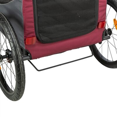 TRIXIE HONDENFIETSKAT TOT 30 KG GRIJS / ROOD 80/145X57X86 CM
