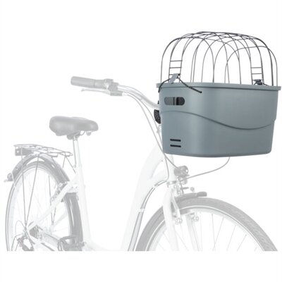 TRIXIE STUUR-FIETSMAND KUNSTSTOF GRIJS 42X30X39 CM
