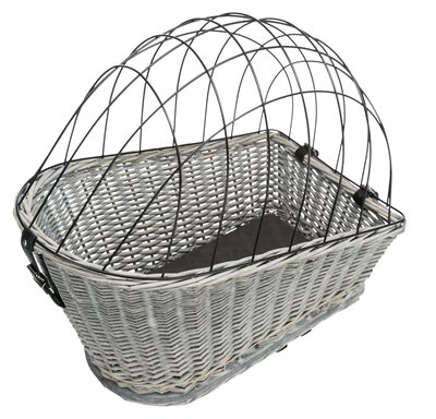 TRIXIE FIETSMAND BAGAGEDRAGER MET ROOSTER GRIJS 55X35X49 CM