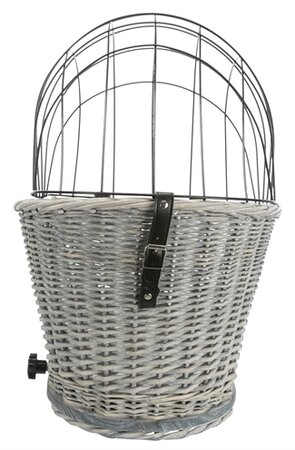 TRIXIE FIETSMAND BAGAGEDRAGER MET ROOSTER GRIJS 55X35X49 CM