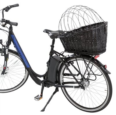 TRIXIE FIETSMAND MET DRAADKOEPEL ACHTEROP ZWART 35X49X55 CM