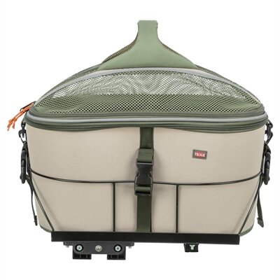 TRIXIE FIETSMAND VOOR BAGAGEDRAGER POLYESTER OLIJFGROEN / BEIGE 46X33X40 CM