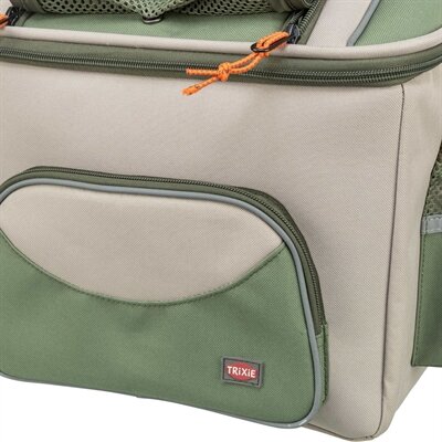 TRIXIE FIETSMAND VOOR STUUR POLYESTER OLIJFGROEN BEIGE 48X34X40 CM