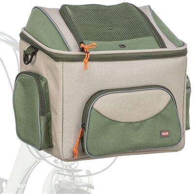 TRIXIE FIETSMAND VOOR STUUR POLYESTER OLIJFGROEN BEIGE 48X34X40 CM