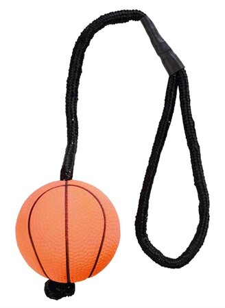 TRIXIE SPORTBAL AAN TOUW SCHUIMRUBBER DRIJVEND ASSORTI 6x6x30 CM
