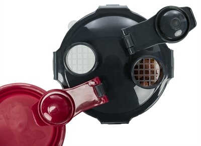 TRIXIE WATERFLES / VOERFLES INCLUSIEF REISBAK KUNSTSTOF / SILICONE 2X350 ML 11X11X23 CM